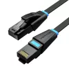 Cabo de rede plano UTP CAT6 Vention IBJBF RJ45 Ethernet 1000 Mbit/s 1 m preto