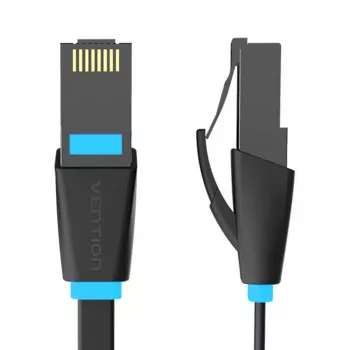 Cabo de rede plano UTP CAT6 Vention IBJBI RJ45 Ethernet 1000Mbit/s 3m preto