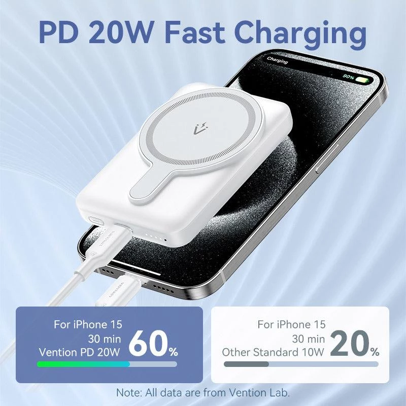 Powerbank Wrl 5000MAH 20W/MAGNETIC preto FHSB0 Vention