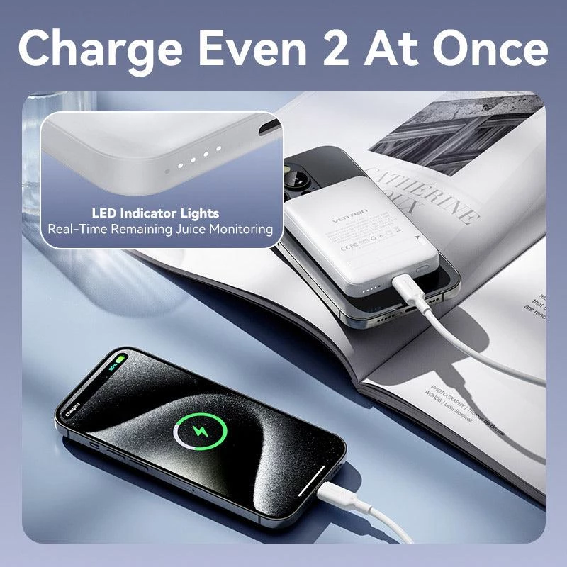Powerbank Wrl 5000MAH 20W/MAGNETIC preto FHSB0 Vention