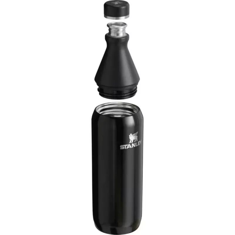 Stanley All Day Slim Garrafa térmica 0,6 L, aço inoxidável, preto, 10-12069-024
