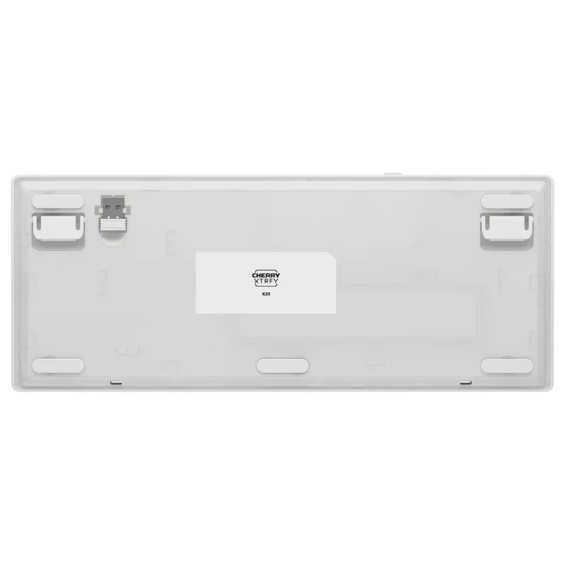 Teclado mecânico compacto sem fios Cherry XTRFY K33 75% QWERTZ alemão branco USB + RF + Bluetooth RGB