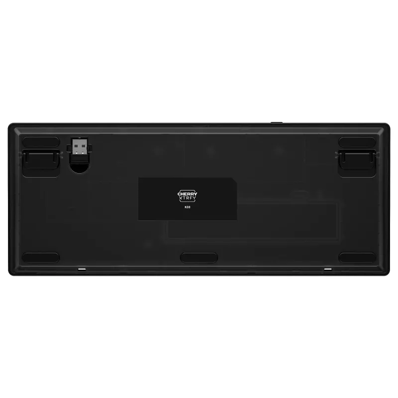 Teclado gaming sem fios Cherry XTRFY K33 Compact 75 % QWERTZ alemão USB + RF + Bluetooth RGB preto