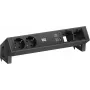 Módulo de alimentação Bachmann DESK2 com 2x tomadas CEE7/3, 2x ligações de computador, 2x carregador USB 22W, preto, 0,2m GST