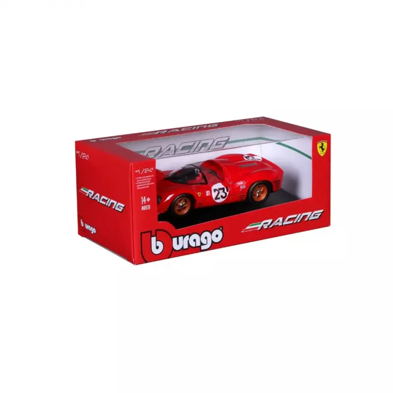 Modelo de supercarro Bburago Ferrari 330 P4 Daytona, pré-montado à escala 1:24