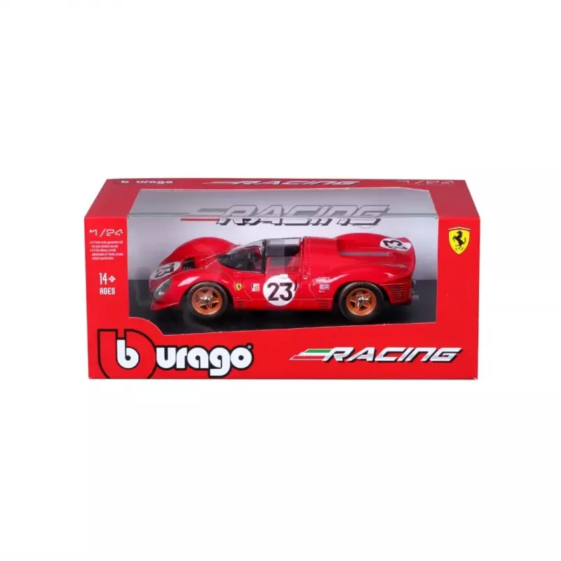 Modelo de supercarro Bburago Ferrari 330 P4 Daytona, pré-montado à escala 1:24