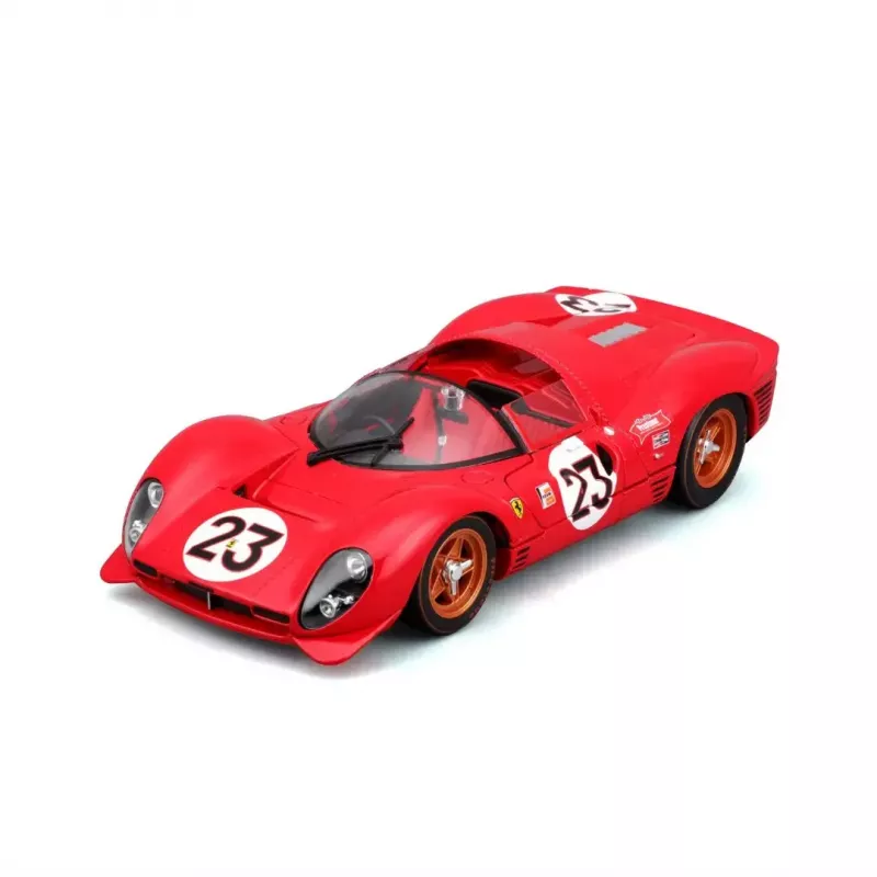 Modelo de supercarro Bburago Ferrari 330 P4 Daytona, pré-montado à escala 1:24