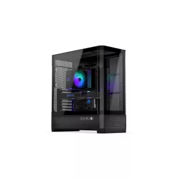 Caixa de computador ENDORFY Aquarius 8000 Flex preta vidro panorâmico