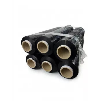 Película estirável preta 23mic 3,0kg x 6 BOX