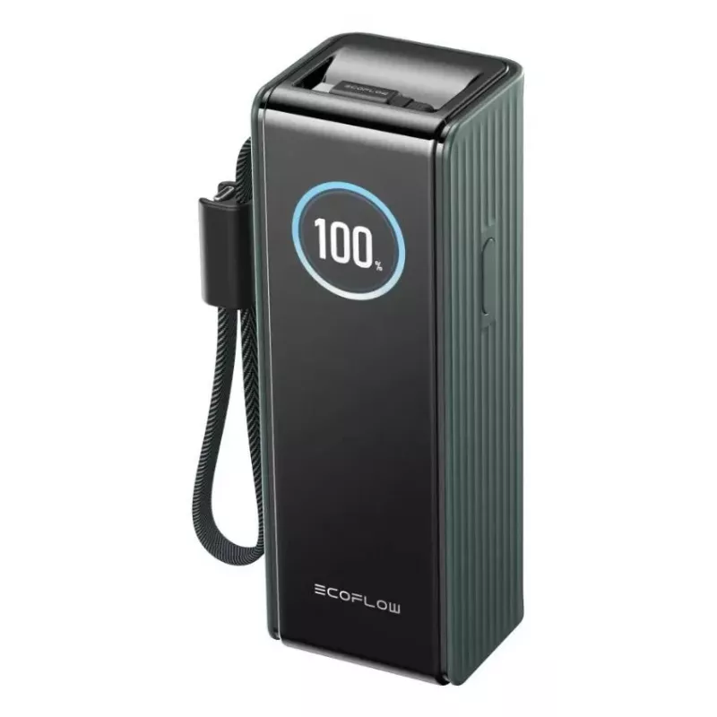 Powerbank EcoFlow RAPID 25000 mAh verde — 170 W de potência total, 2× USB-C, 1× USB-A
