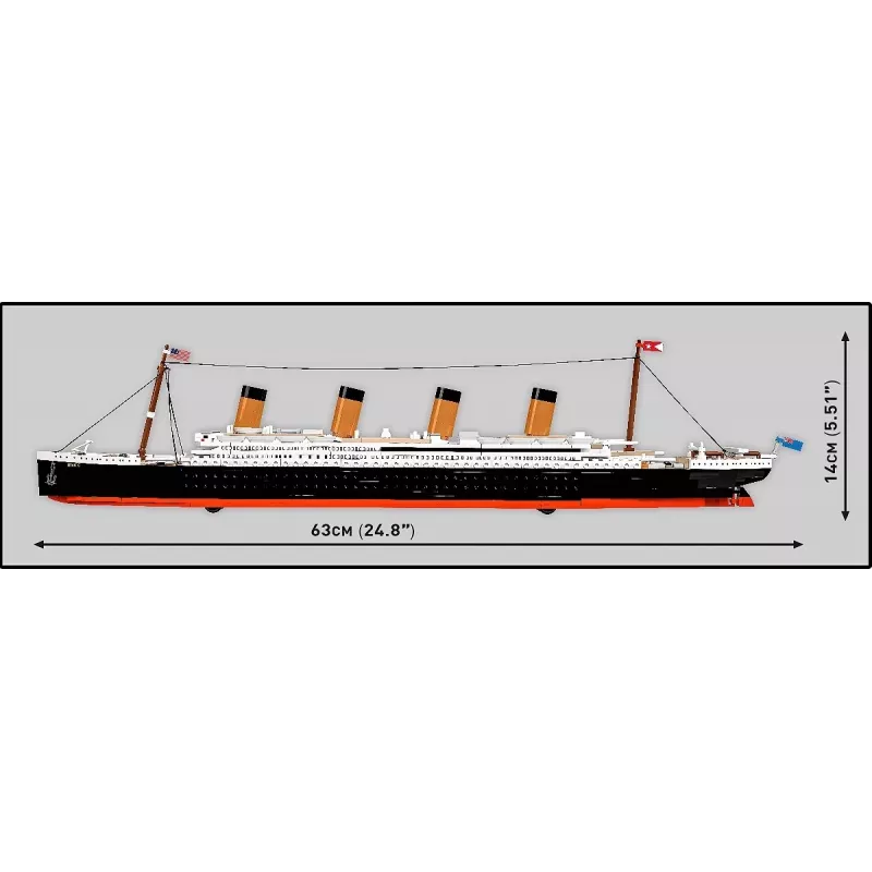Kit de montagem Cobi R.M.S. Titanic, 848 peças, modelo de navio colecionável