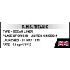 Kit de montagem Cobi R.M.S. Titanic, 848 peças, modelo de navio colecionável