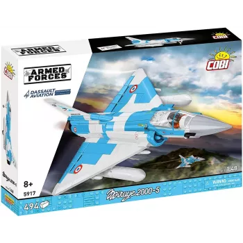 Kit de montagem Cobi Mirage 2000-5F, série Armed Forces, 495 peças, escala 1:48