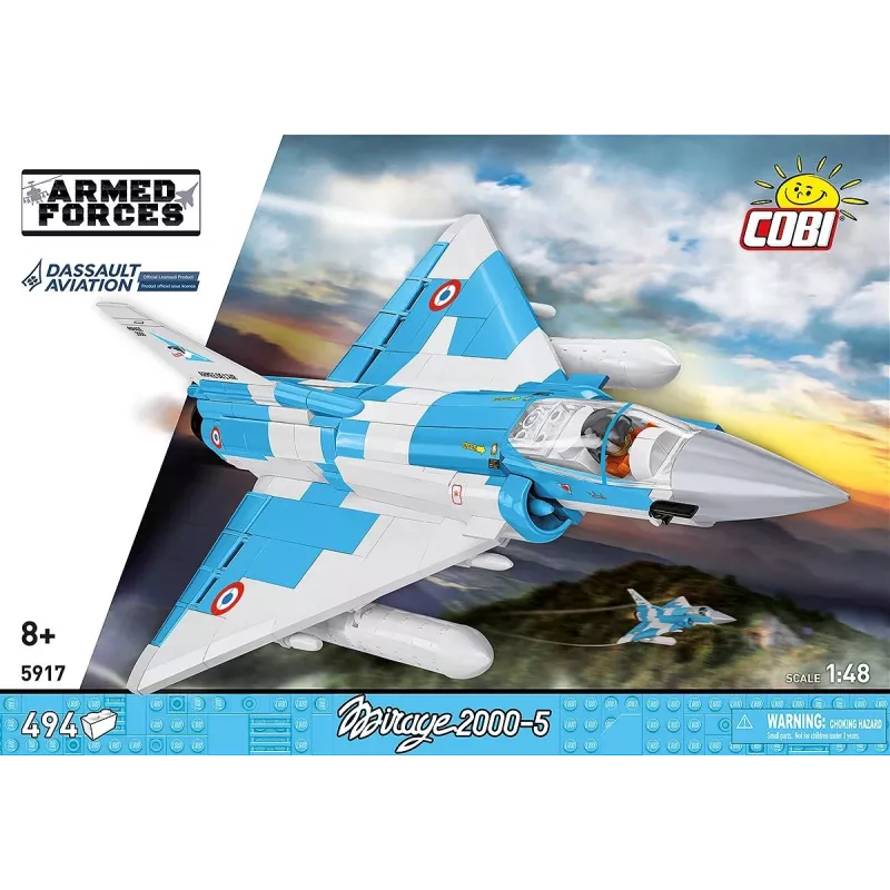 Kit de montagem Cobi Mirage 2000-5F, série Armed Forces, 495 peças, escala 1:48