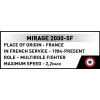 Kit de montagem Cobi Mirage 2000-5F, série Armed Forces, 495 peças, escala 1:48