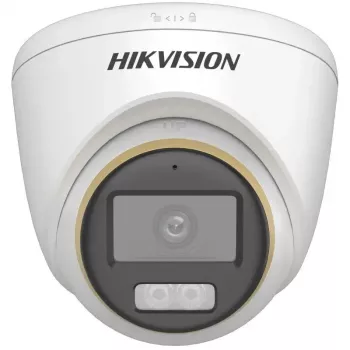 Câmara de vigilância dome IP Hikvision DS-2CE72DF3T-LFS (ColorVu, 2,8 mm, 1920x1080) para montagem no teto, interior/exterior