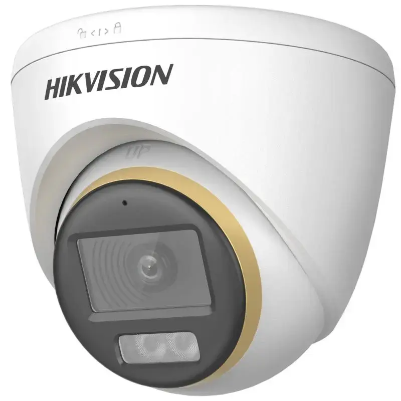 Câmara de vigilância dome IP Hikvision DS-2CE72DF3T-LFS (ColorVu, 2,8 mm, 1920x1080) para montagem no teto, interior/exterior
