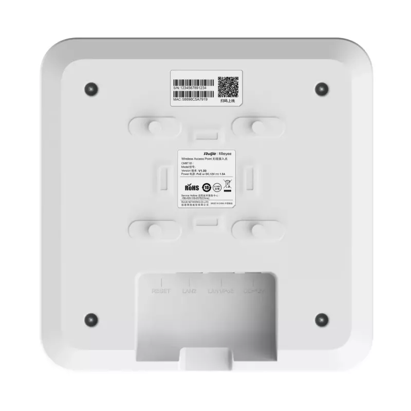 Ponto de acesso Wi-Fi Ruijie Networks RG-RAP2200(F) 1267 Mbit/s branco Power over Ethernet (PoE)