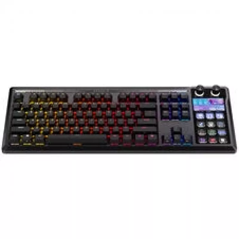 Teclado gaming Corsair Galleon 100 SD, tamanho completo, Stream Deck integrado, Hot-Swap, DE - preto
