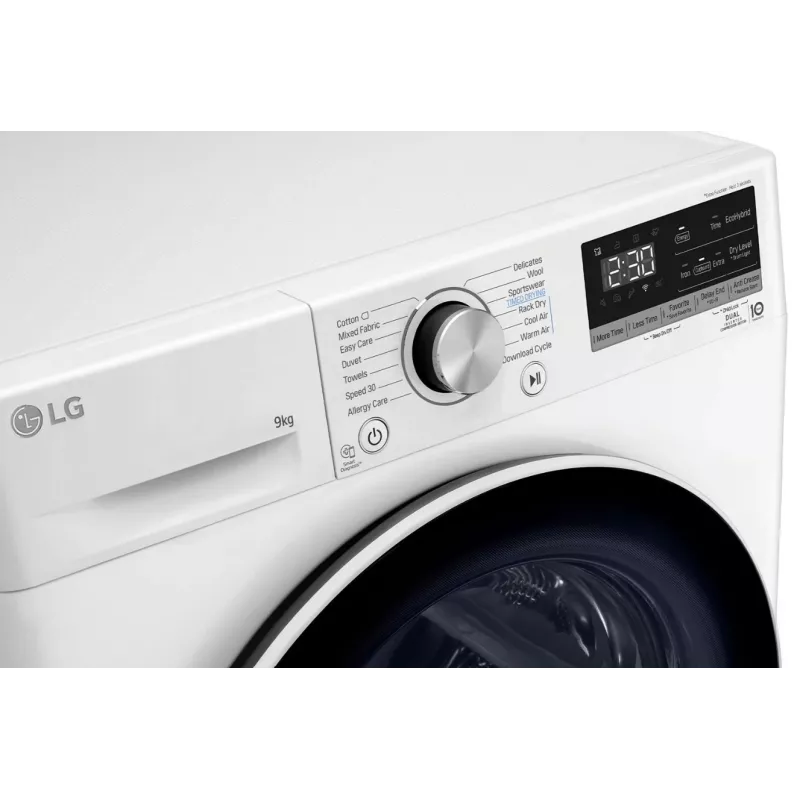 LG RH90V9AV4N, bomba de calor, 9 kg, profundidade 66 cm - máquina de secar roupa