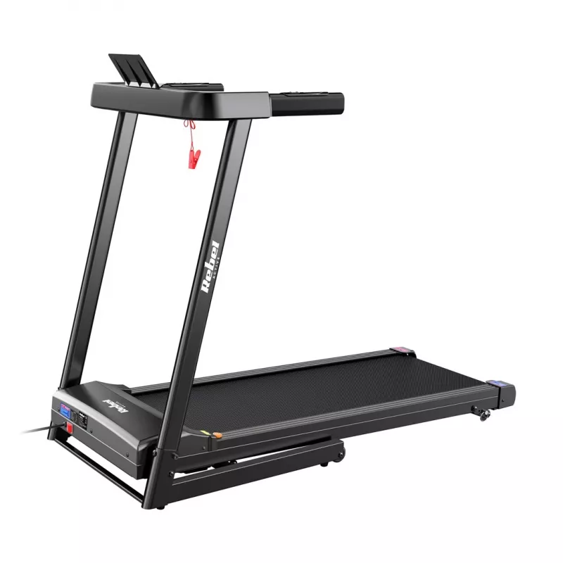 Passadeira elétrica dobrável Rebel RBA-1018 – passadeira doméstica compacta, 12 km/h, 15 programas, peso máximo do utilizador 120 kg, ecrã LCD