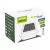 Luminária de balizamento LED solar GreenBlue, 60x40mm, quebra-luz em forma de envelope, 3200K, GB125 WW
