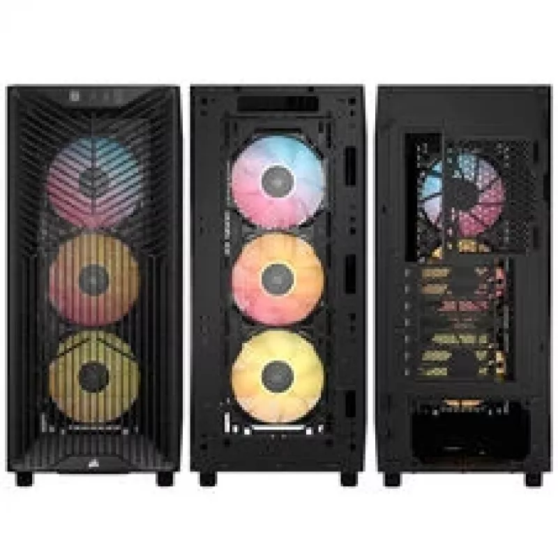 Caixa de PC Corsair 3200D RS ARGB, Midi-Tower, ATX, vidro temperado - cinzento