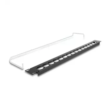 Patch panel DeLOCK 19 polegadas D-Type 16 portas 1U preto modelo 67058