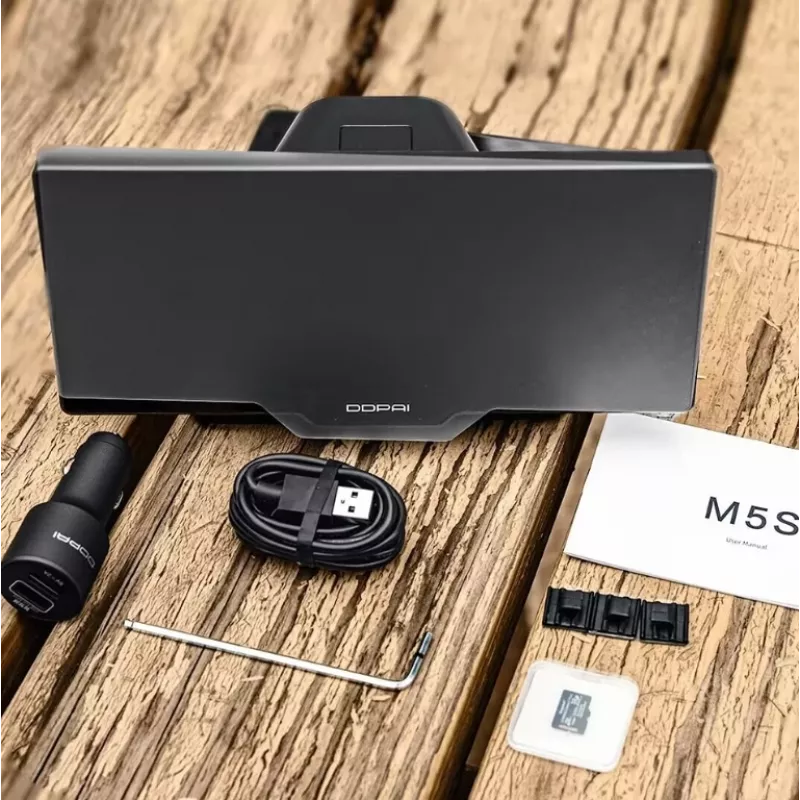 Câmara de tablier 70mai DDPAI M5S com ecrã tátil de 8,9 polegadas, câmara frontal 1440p, Bluetooth 5.0, Wi‑Fi 5 GHz