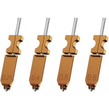 Conjunto de montagem de bicos Flashforge AD5X para impressora 3D — bicos de 0,25–0,8 mm