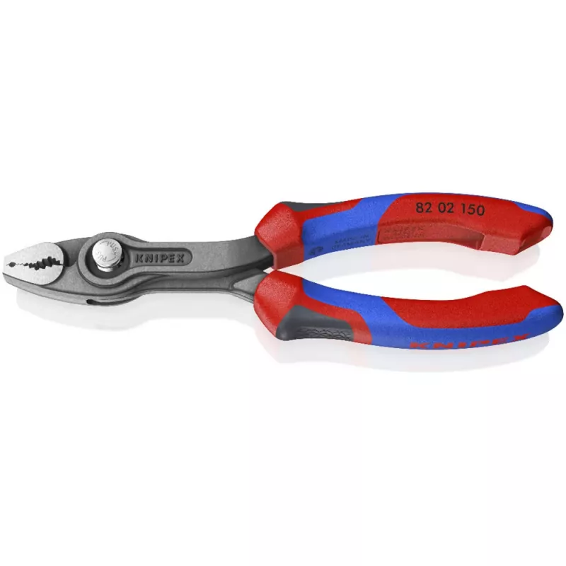 Alicate de corte frontal TwinGrip 82 02 150 (vermelho/azul, comprimento 150 mm)