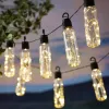 Festa de luzes solar para jardim Extralink, 2 + 1,8 m de comprimento, Lux 10 LED branco quente