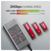 Caixa externa AXAGON EEM2-20GD USB-C 20 Gbps para duas SSD M.2 NVMe com clonagem por hardware