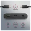 Caixa externa AXAGON EEM2-20GD USB-C 20 Gbps para duas SSD M.2 NVMe com clonagem por hardware