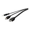 Cabo KVM Belkin F1DN1CCBL — HDMI para USB A/B com áudio, conectores USB para teclado/rato, 3 m