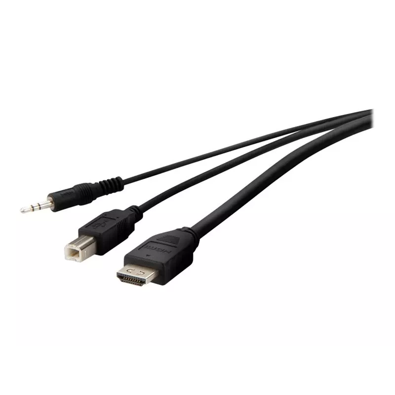 Cabo KVM Belkin F1DN1CCBL — HDMI para USB A/B com áudio, conectores USB para teclado/rato, 3 m