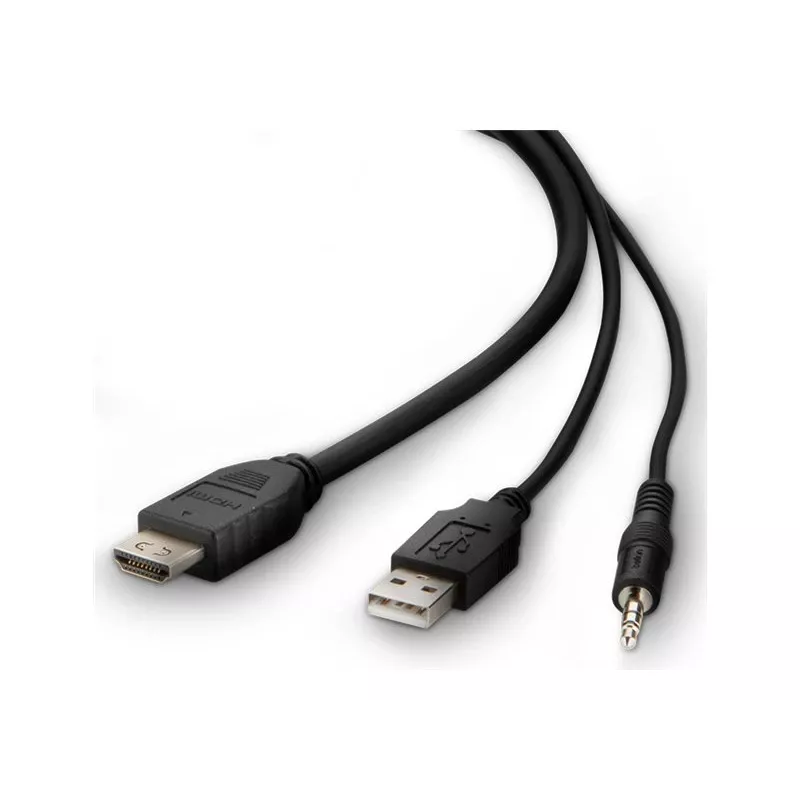 Cabo KVM Belkin F1DN1CCBL — HDMI para USB A/B com áudio, conectores USB para teclado/rato, 3 m