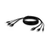 Cabo KVM Belkin F1DN1CCBL — HDMI para USB A/B com áudio, conectores USB para teclado/rato, 3 m