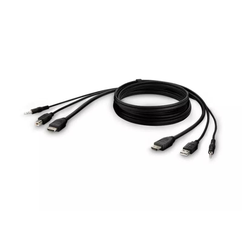 Cabo KVM Belkin F1DN1CCBL — HDMI para USB A/B com áudio, conectores USB para teclado/rato, 3 m