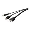 Cabo KVM Belkin F1DN1CCBL — HDMI para USB A/B com áudio, conectores USB para teclado/rato, 3 m