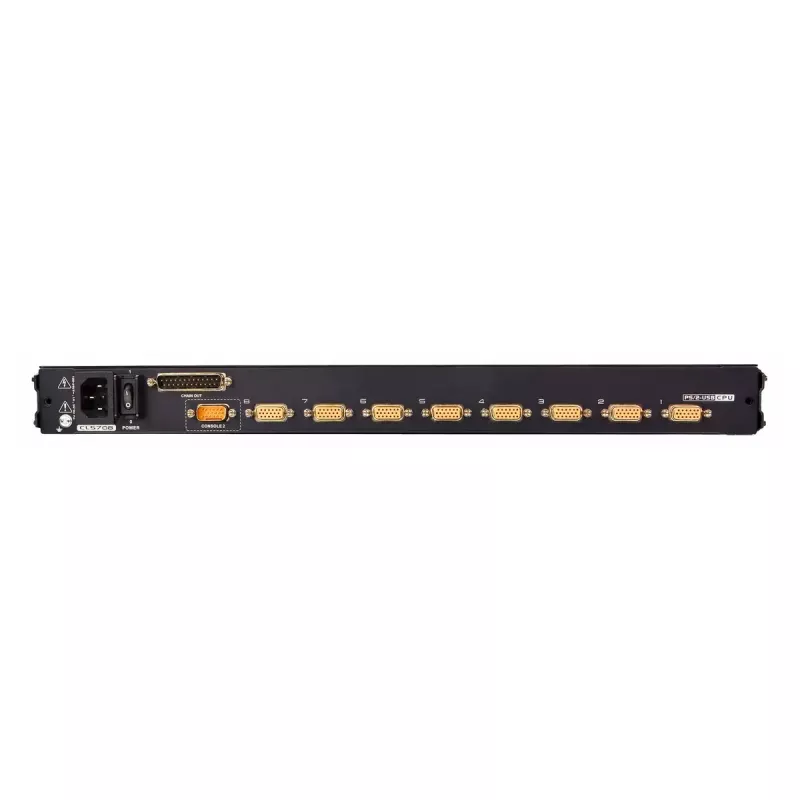 Comutador KVM LCD ATEN 8 portas 43,2 cm (17 polegadas) (USB – PS/2 VGA) com porta periférica USB