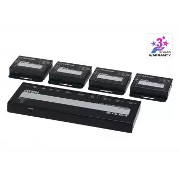 ATEN VS1824KIT Kit de splitter HDMI 4K Cat 6 de 4 portas com 4 recetores
