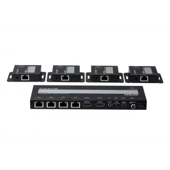 ATEN VS1824KIT Kit de splitter HDMI 4K Cat 6 de 4 portas com 4 recetores
