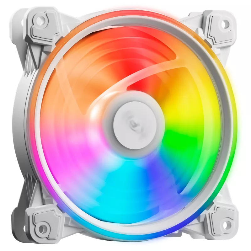 Ventoinha XPG HURRICANE 120 ARGB PWM White, 12 cm, 600 RPM, 2000 RPM, branco