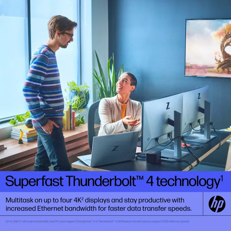 HP Thunderbolt Dock 120W G4, Kensington, China, Tailândia, Taiwan, Empresarial, Windows 10, Windows 11, MacOS, 98 mm