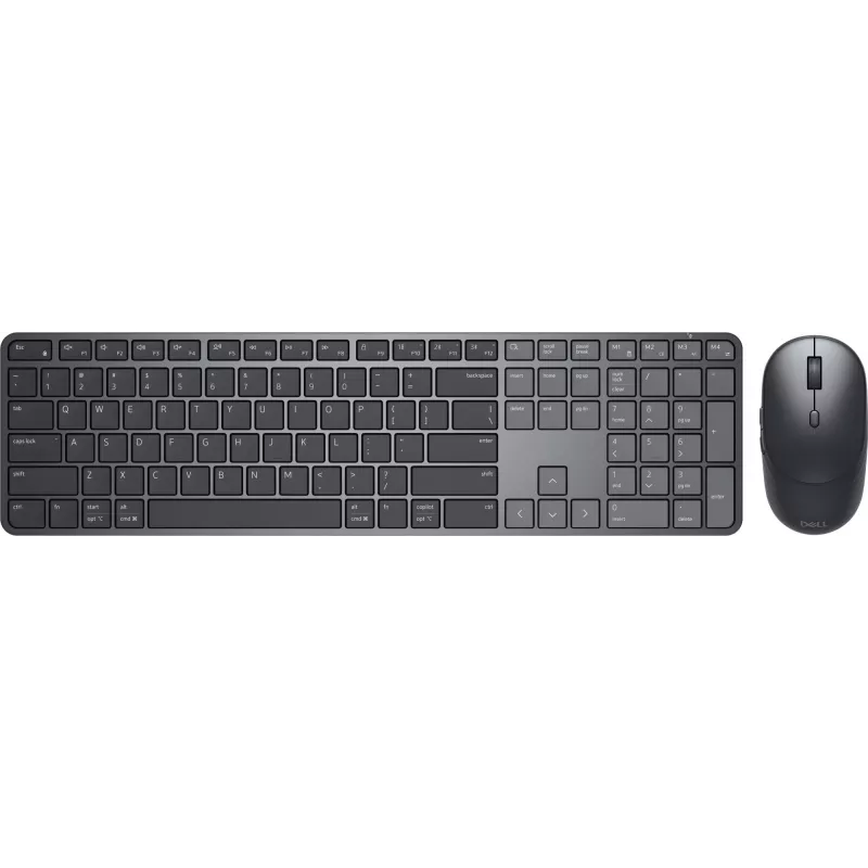 DELL Pro 7 teclado fino KM726 rato incluído Home/Office RF Wireless + Bluetooth QWERTZ alemão preto
