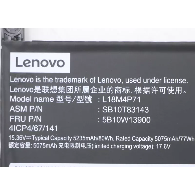 Lenovo 5B10W13900 peça de substituição para portátil pilha