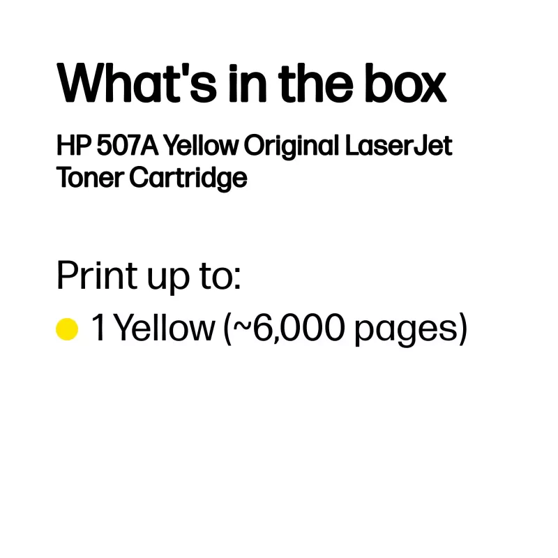 Cartucho de toner HP 507A Amarelo Original LaserJet