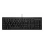 Teclado com fios HP 125 tamanho completo USB membrana preto