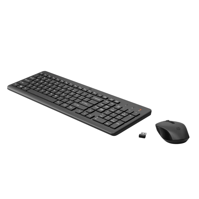 Conjunto de teclado e rato sem fios HP 330 — teclado tamanho completo, RF Wireless, preto, rato incluído